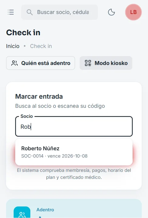 El mismo sistema, en el teléfono