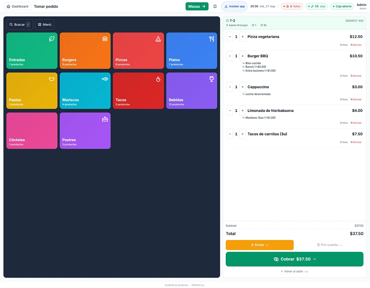 HUB POS screenshot