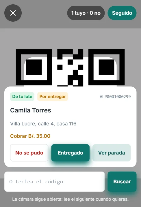 Escanear en la puerta