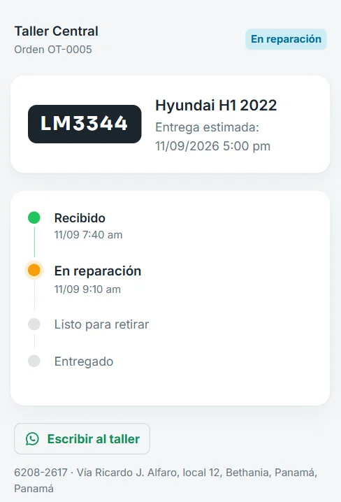 «¿Cómo va mi carro?»